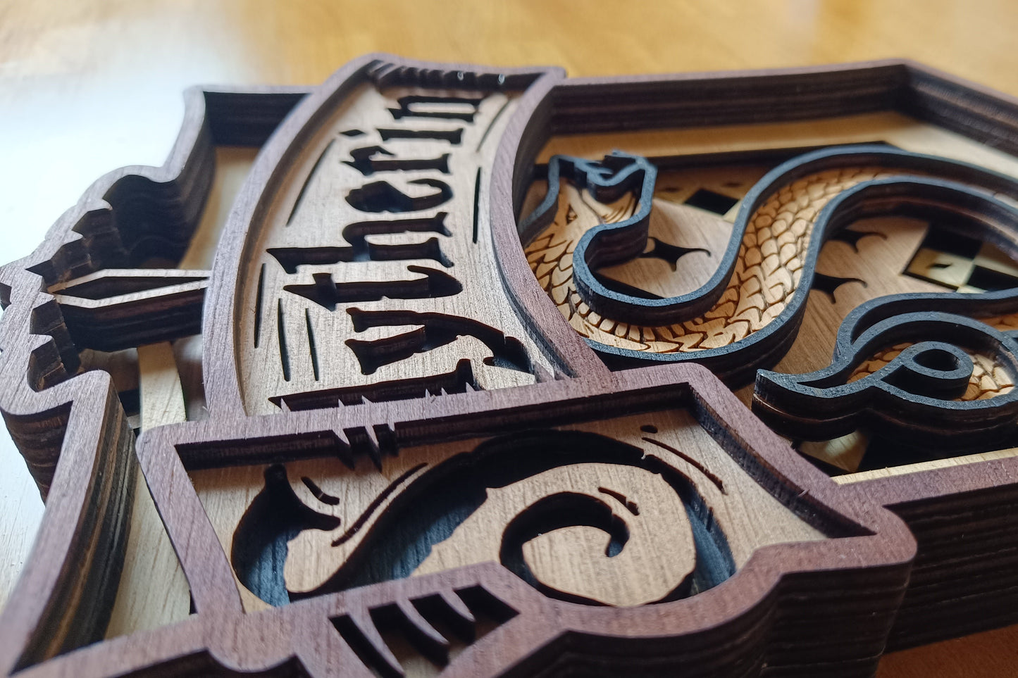 Escudo de Madera Slytherin