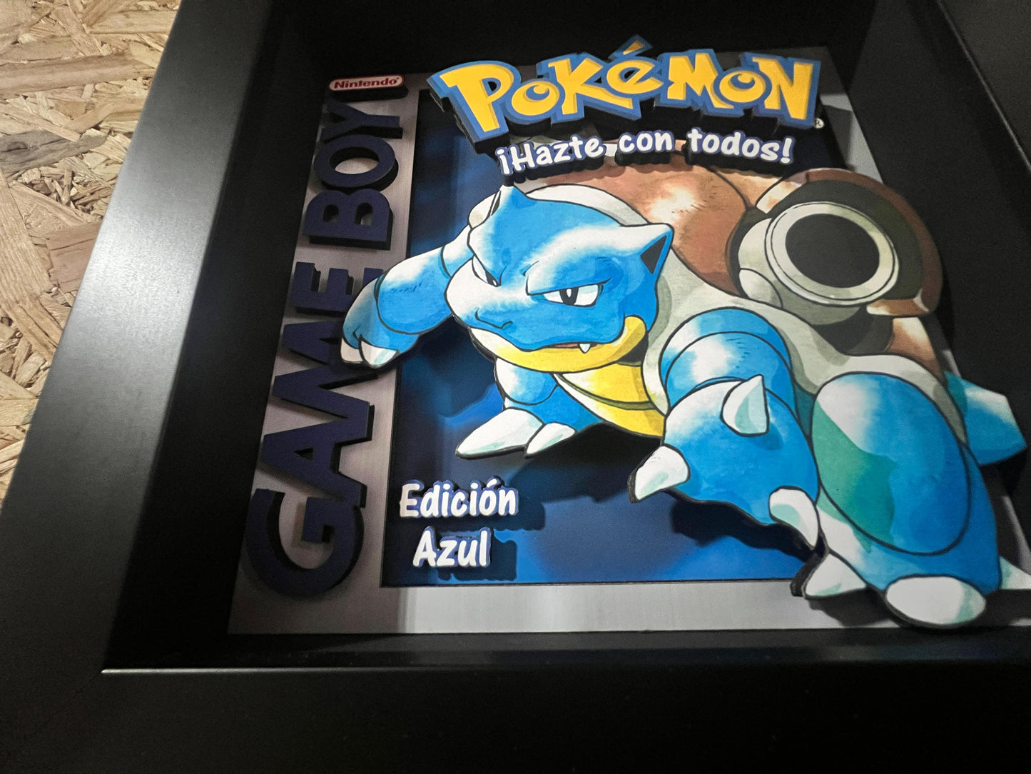 Cuadro 3D Blastoise Pokémon Azul